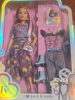 Disney Jack & Sally Doll Set - Pink, Teal & Purple